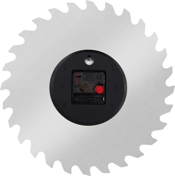 12 Inch Metal Wall Clock with Circular Saw Blade Dial, Handsaw and Hammer Pointer,Great Decor for Garage,Workshop and Man Cave