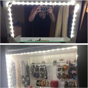 9.8ft Under Cabinet Lighting Motion Sensor Activated Led Strip Closet Lights Battery Powered Basement Trunk Counter Bed Stair Light Auto On Off for Bedroom Kitchen Indoor Nature White 4000K