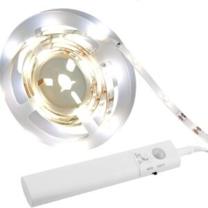 9.8ft Under Cabinet Lighting Motion Sensor Activated Led Strip Closet Lights Battery Powered Basement Trunk Counter Bed Stair Light Auto On Off for Bedroom Kitchen Indoor Nature White 4000K