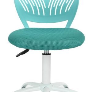 61nOEAWem5L._AC_SL1200.jpg Teens Girls Task Chair 360 Swivel, Low Mid PP Mesh Back Fabric Seat, Height Adjustable, Rolling Castor, W15.7inces x D15.2inces x H29.5-34.2inches (Rose)