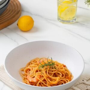 Pasta Bowls Set of 4, Large Salad Bowls, 8.75 Inch Ceramic Bowls for Serving Dinner, Microwave and Dishwasher Safe, Multi-color