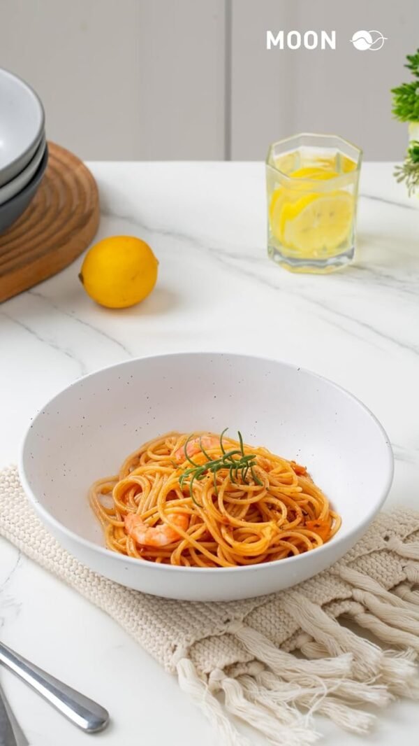 Pasta Bowls Set of 4, Large Salad Bowls, 8.75 Inch Ceramic Bowls for Serving Dinner, Microwave and Dishwasher Safe, Multi-color