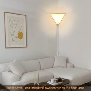 61p10zN4E2L._AC_SL1500.jpg Corner Ceiling Light 1 Pack,Corner Wall Lights for Living Room Modern Corner Plug in Lights with White Acrylic Shade Corner Lights for Bedroom Kids Room Apartment