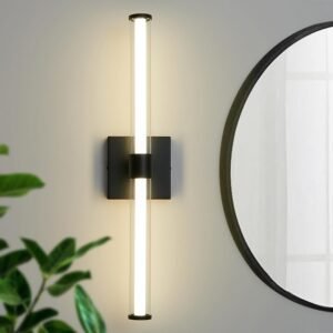 Gold Bathroom Vanity Light Fixtures Over Mirror 22 inch Modern LED Vanity Lights for Bathroom with Clear Glass Shade 4000K Bathroom Sconce 360° Bathroom Lighting(Gold 22 inch)