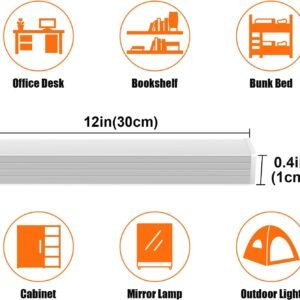 61txtt0D8CL._AC_SL1500.jpg LED Under Cabinet Lighting, Under Cabinet Lights with USB Powered Under Cabinet Lights for Closet Light Bar Under Counter Lighting Work Tables Student Dormitory (Include AC Power Plug)