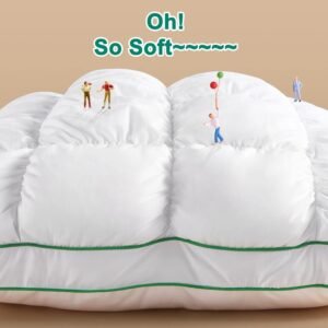 Fluffy Support Bed Pillow King Size, Super Soft Premium Down-Alternative Filling for Sleeping, Luxury Hotel Quality Bed Pillows for Side Sleeper (White)