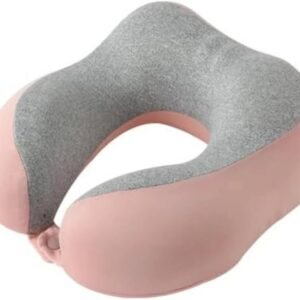 U-Shaped Neck Pillow Dual-Color Memory Foam Support Neck and Head, Suitable for Airplane, Trains, Self-Driving Cars, Pink