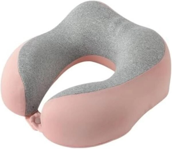 U-Shaped Neck Pillow Dual-Color Memory Foam Support Neck and Head, Suitable for Airplane, Trains, Self-Driving Cars, Pink