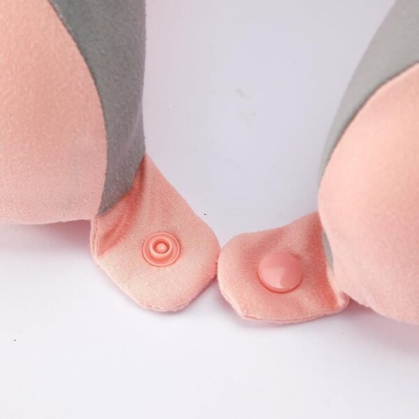 U-Shaped Neck Pillow Dual-Color Memory Foam Support Neck and Head, Suitable for Airplane, Trains, Self-Driving Cars, Pink