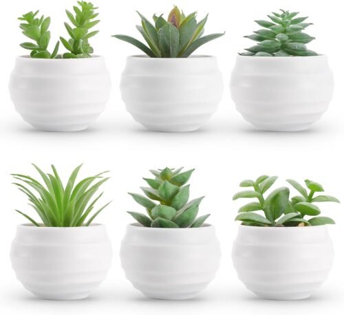71-V-N2TpoL._AC_SL1500.jpg Set of 6 Succulents Plants Artificial in Pots Small Fake Plants for Bedroom Aesthetic Living Room Office Shelf Bathroom Decor