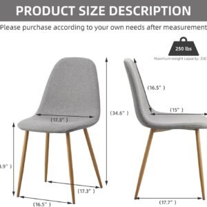 71-v3mJz54L._AC_SL1500.jpg Dining Chairs Set of 4,Modern Upholstered Dining Room Chairs, Kitchen Chairs with Metal Legs, Comfortable Kitchen Chairs for Dining Room Kitchen Bedroom Cafe Bistro Restaurant,Grey