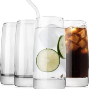 Drinking Glasses 19 oz, Thin Highball Glasses Set of 6,Clear Tall Glass Cups For Water, Juice, Beer, Drinks, and Cocktails and Mixed Drinks
