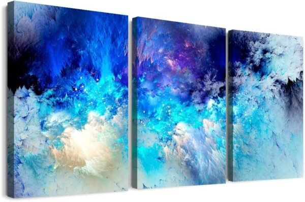 Canvas Wall Art For Living Room Office Wall decor Abstract Geometry Mountain Wall Artworks Pictures for Bedroom 3 Panels bathroom Wall Paintings posters Home Decoration 12x16 inch 3 piece