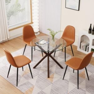 711FhnxttqL._AC_SL1500.jpg Dining Chairs Set of 4,Modern Upholstered Dining Room Chairs, Kitchen Chairs with Metal Legs, Comfortable Kitchen Chairs for Dining Room Kitchen Bedroom Cafe Bistro Restaurant,Grey