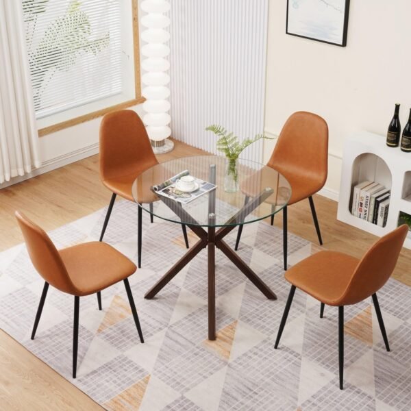 711FhnxttqL._AC_SL1500.jpg Dining Chairs Set of 4,Modern Upholstered Dining Room Chairs, Kitchen Chairs with Metal Legs, Comfortable Kitchen Chairs for Dining Room Kitchen Bedroom Cafe Bistro Restaurant,Grey