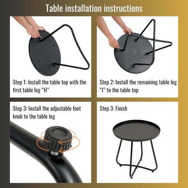 Outdoor Bistro Furniture, 3 Piece Patio Set, PE Rattan Wicker Chairs & Modern Round Table, Conversation Set for Porch, Backyard, Apartment, Balcony, Pool, Weather-Resistant