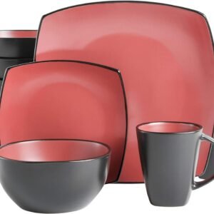 Dinnerware Set, Service for 4 (16pcs), Matte Black