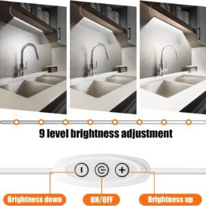 715M3AwnziL._AC_SL1500.jpg LED Under Cabinet Lighting, Under Cabinet Lights with USB Powered Under Cabinet Lights for Closet Light Bar Under Counter Lighting Work Tables Student Dormitory (Include AC Power Plug)