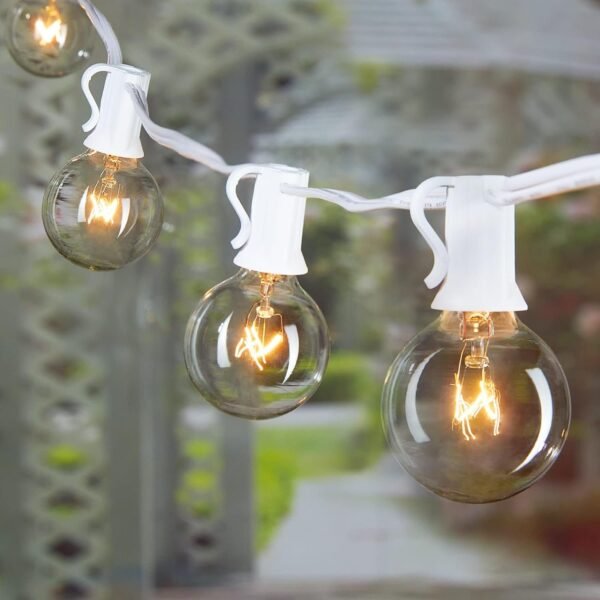 715Plfcv8UL._AC_SL1500.jpg Outdoor String Lights 60 Feet G40 Globe Patio Lights with 32 Edison Shatterproof Bulbs(2 Spare), Waterproof Connectable Hanging Christmas Lights for Backyard Porch Balcony Party Xmas Decor