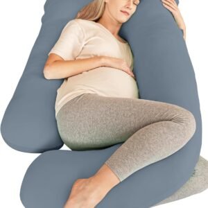 715bMshAe1L._AC_SL1500.jpg Cute Castle Pregnancy Pillows, Soft U-Shape Maternity Pillow with Removable Cover - Full Body Pillows for Adults Sleeping - Pregnancy Must Haves - Jumbo 57 Inch - Grey