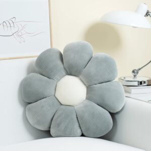 7167itRbpRL._AC_SL1500.jpg Flower Shaped Throw Pillow, Butt Cushion, Floor Pillow,Seating Cushion, Room Decor & Plush Pillow for Bedroom Sofa Chair(Green,15.7'')