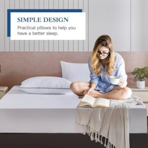 Pillows Standard Size Set of 2,Adjustable Microfiber Standard Pillows with Hollow Fiber,Hotel Quailty Bed Pillows for Sleeping 2 Pack for Side Sleeper