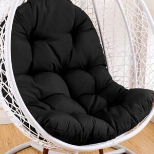 Outdoor Rocking Chair Cushion, Cushion Rocking Chair Recliner Cushion Outdoor Suitable for Front Porch, Living Room, Patio, Garden, Yard Black