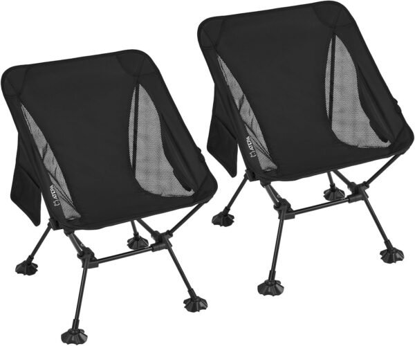 Ultralight Camping Chair for Backpacking Hiking, Portable Compact Lightweight Folding Camp Chairs for Adults - Square Aluminum Frame with Anti-Sinking Feet for Beach Lawn Travel BBQ Outdoor