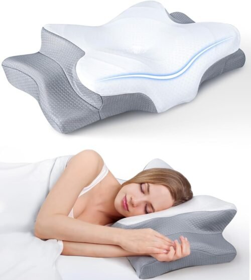 71D6_wIT_tL._AC_SL1500.jpg Ultra Pain Relief Cooling Pillow for Neck Support, Adjustable Cervical Pillow Cozy Sleeping, Odorless Ergonomic Contour Memory Foam Pillows, Orthopedic Bed Pillow for Side Back Stomach Sleeper