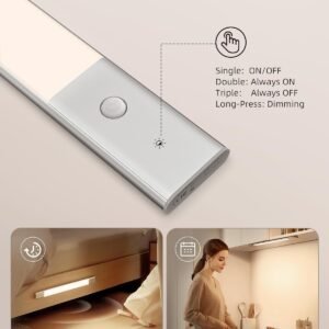 71EQ5IcuR5L._AC_SL1500.jpg Motion Sensor Cabinet Light,48LED Detachable Battery Powered Operated Dimmable Closet Lights, Rechargeable Wireless Under Counter Lighting,Night Light for Stairway,Kitchen,Wardrobe,Cupboard