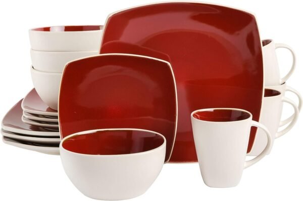 Dinnerware Set, Service for 4 (16pcs), Matte Black