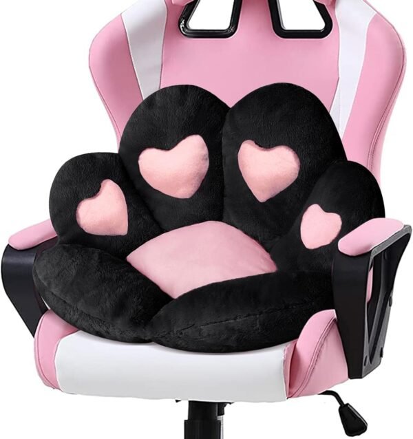 Cat Paw Cushion Kawaii Chair Cushions 27.5 x 23.6 inch Cute Stuff Seat Pad Comfy Lazy Sofa Office Floor Pillow for Gaming Chairs Room Decor White