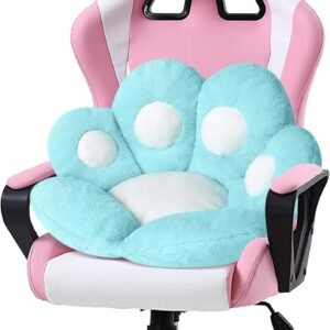 Cat Paw Cushion Kawaii Chair Cushions 27.5 x 23.6 inch Cute Stuff Seat Pad Comfy Lazy Sofa Office Floor Pillow for Gaming Chairs Room Decor White