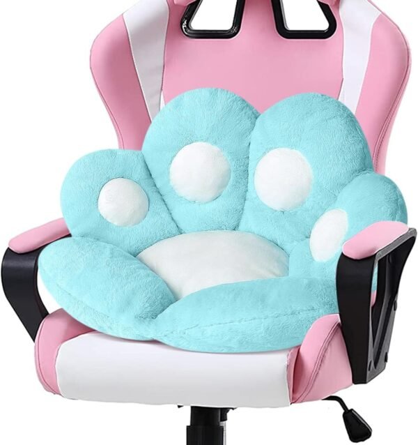 Cat Paw Cushion Kawaii Chair Cushions 27.5 x 23.6 inch Cute Stuff Seat Pad Comfy Lazy Sofa Office Floor Pillow for Gaming Chairs Room Decor White