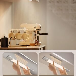 71J9UfipjdL._AC_SL1500.jpg Motion Sensor Cabinet Light,48LED Detachable Battery Powered Operated Dimmable Closet Lights, Rechargeable Wireless Under Counter Lighting,Night Light for Stairway,Kitchen,Wardrobe,Cupboard