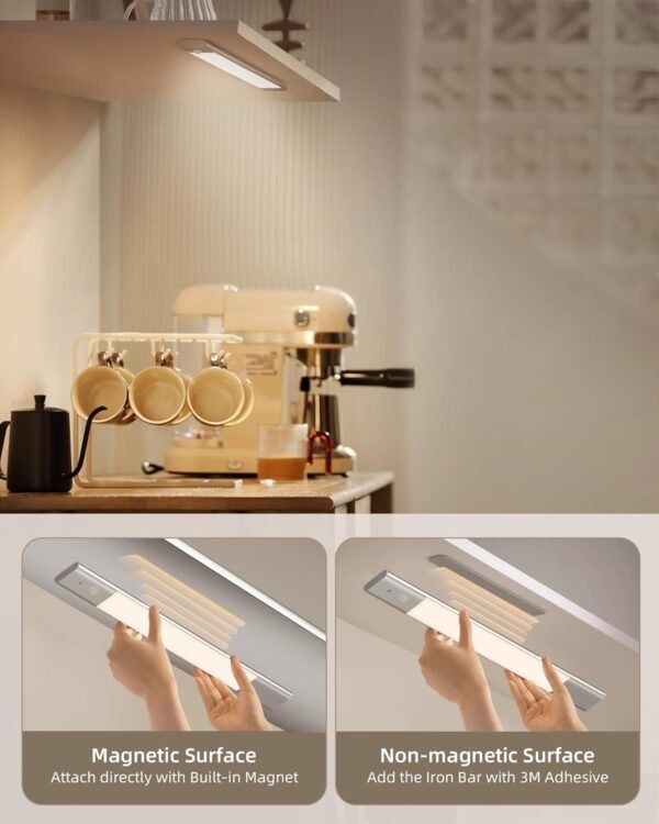 71J9UfipjdL._AC_SL1500.jpg Motion Sensor Cabinet Light,48LED Detachable Battery Powered Operated Dimmable Closet Lights, Rechargeable Wireless Under Counter Lighting,Night Light for Stairway,Kitchen,Wardrobe,Cupboard