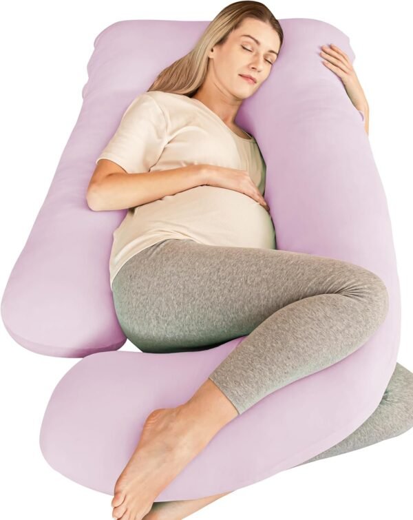 71JP40h39OL._AC_SL1500.jpg Cute Castle Pregnancy Pillows, Soft U-Shape Maternity Pillow with Removable Cover - Full Body Pillows for Adults Sleeping - Pregnancy Must Haves - Jumbo 57 Inch - Grey