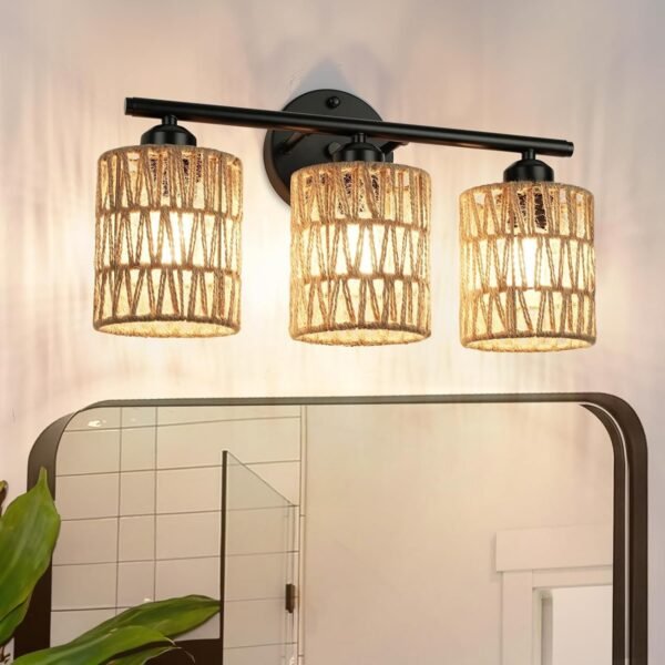 71LLs6OHtTL._AC_SL1500.jpg Bamboo Lantern Plug in Wall Sconces Wicker Wall Lamp with Plug in Cord Hand Woven Rattan Wall Light Farmhouse Rustic Wall Sconces Boho Sconces Wall Lighting for Living Room Bedroom
