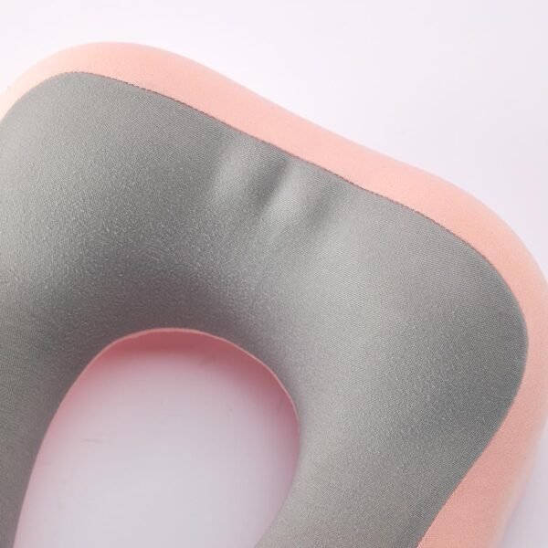 U-Shaped Neck Pillow Dual-Color Memory Foam Support Neck and Head, Suitable for Airplane, Trains, Self-Driving Cars, Pink