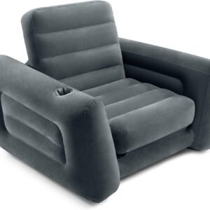 Intex 66551EP Inflatable Pull-Out Sofa Chair Sleeper That Works as a Air Bed Mattress, Twin Sized