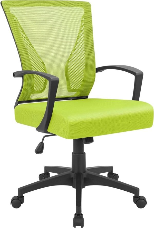 71NE75uNgCL._AC_SL1500.jpg Office Chair Mid Back Swivel Lumbar Support Desk Chair, Computer Ergonomic Mesh Chair with Armrest (Black)