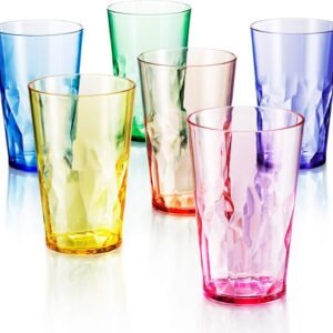 71O3SIUA-_L._AC_SL1500.jpg 19oz Unbreakable Premium Drinking Glasses Set of 6 - Super Grade Acrylic Plastic - Perfect for Gifts - Dishwasher Safe - Stackable - Drinkware Cups Reusable Water Tumbler