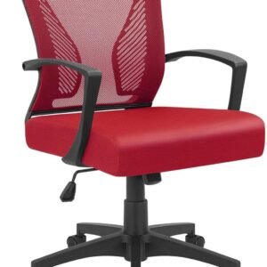 71RsPfwIbUL._AC_SL1500.jpg Office Chair Mid Back Swivel Lumbar Support Desk Chair, Computer Ergonomic Mesh Chair with Armrest (Black)