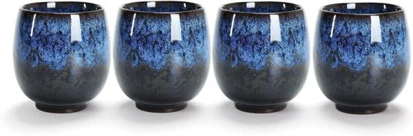 Ceramic Teacup, Kung Fu Tea Set, Coffee cup，Yerba Mate Set - Ceramic Mate CupSet of 4 (green)