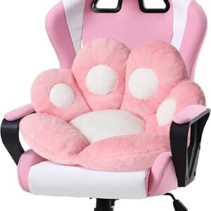 Cat Paw Cushion Kawaii Chair Cushions 27.5 x 23.6 inch Cute Stuff Seat Pad Comfy Lazy Sofa Office Floor Pillow for Gaming Chairs Room Decor White