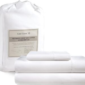 Queen Sheet Set, 4 Pc Queen Size Sheets Set, 450 Thread Count 100% Cotton Sheets, Cooling Sheets Queen Size, Soft and Breathable Bed Sheets Queen, Deep Pocket Queen Sheets - Ivory