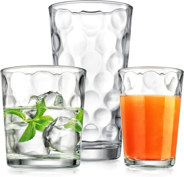 Home Essentials 12-Piece Galaxy Glassware Set, 17 oz