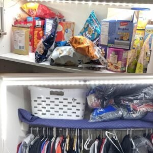 9.8ft Under Cabinet Lighting Motion Sensor Activated Led Strip Closet Lights Battery Powered Basement Trunk Counter Bed Stair Light Auto On Off for Bedroom Kitchen Indoor Nature White 4000K