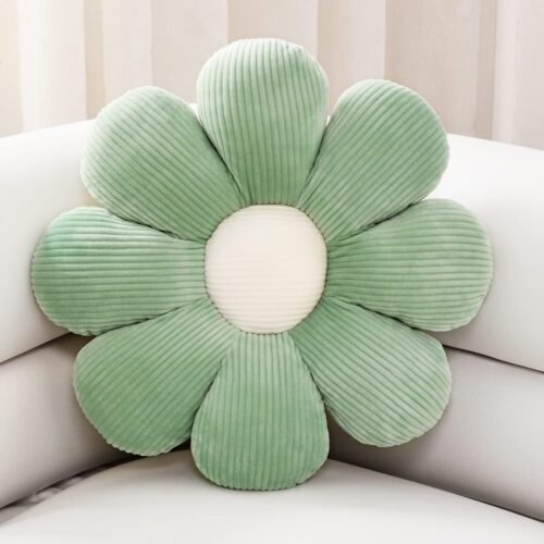 71X1l6GrgjL._AC_SL1400.jpg Flower Shaped Throw Pillow, Butt Cushion, Floor Pillow,Seating Cushion, Room Decor & Plush Pillow for Bedroom Sofa Chair(Green,15.7'')