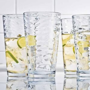 Drinking Glasses Set of 10 Highball Glass Cups, Premium Glass Quality Coolers 17 Oz. Glassware. Ideal for Water, Juice, Cocktails, and Iced Tea. Dishwasher Safe.…